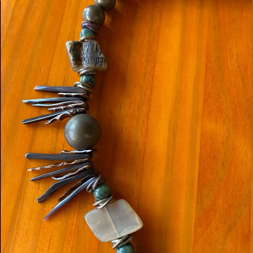 Large Artisan-Made Tribal Statement Necklace - image 3